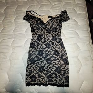 B. Darlin Lace black and nude dress